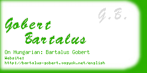 gobert bartalus business card